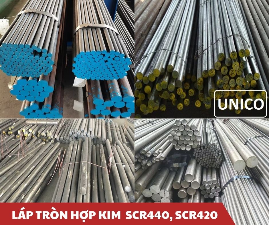 Láp tròn hợp kim SCR420, SCR440 - Unico Steel